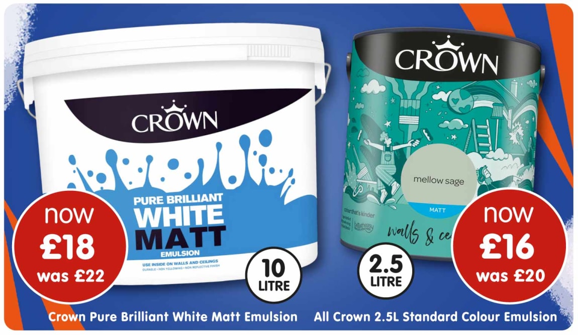 New Crown Paint Deals at B&M.