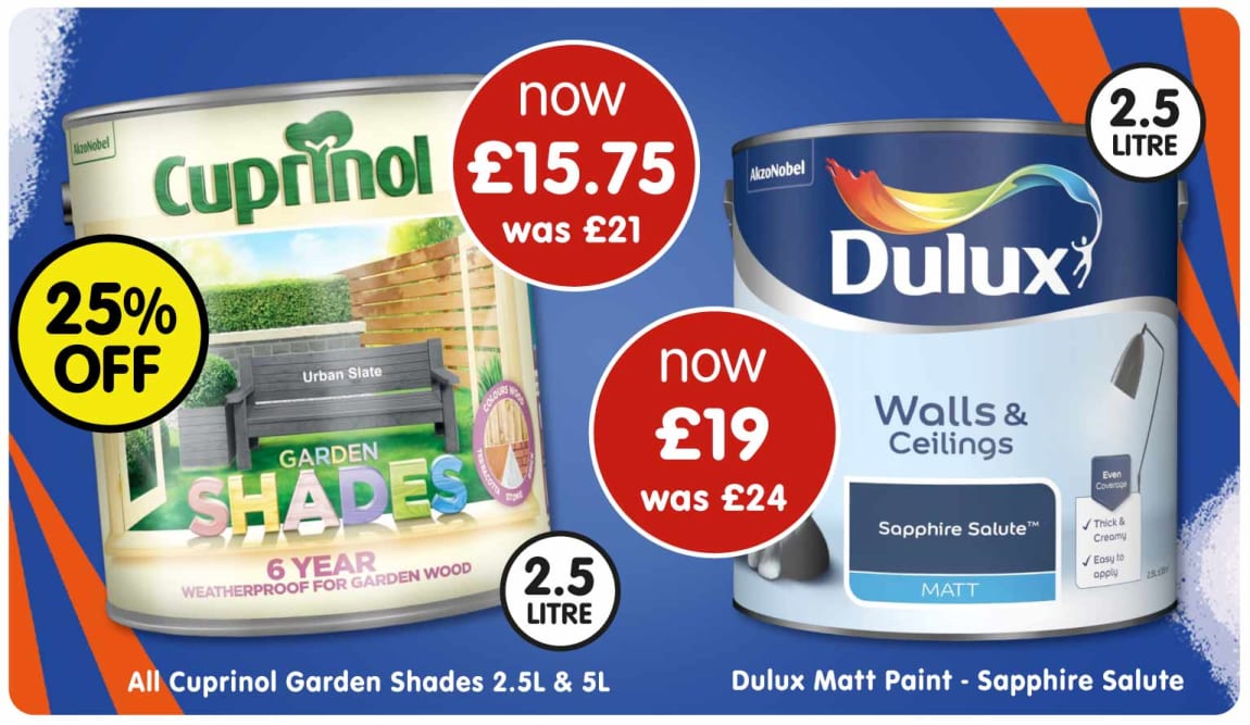 B&M latest paint offers.