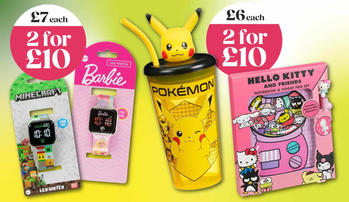 Licensed Gifts 2 for £10 at B&M.