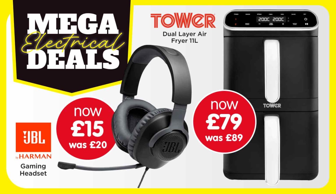 B&M Mega Electrical Deals.