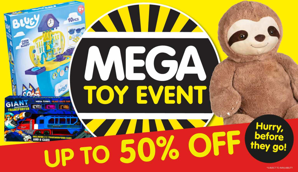 Mega Toy Event Reductions at B&M. Footer