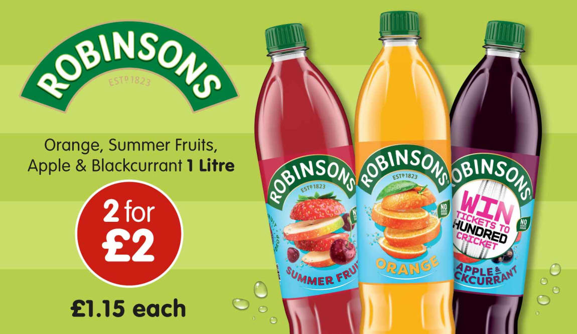 Save on Robinsons Juice at B&M.