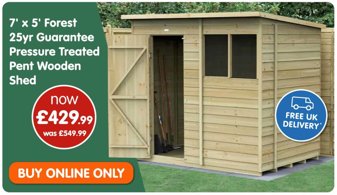 Buy Garden Buildings online at B&M.