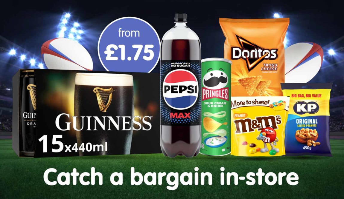 Sports Drinks & Snacks at B&M.