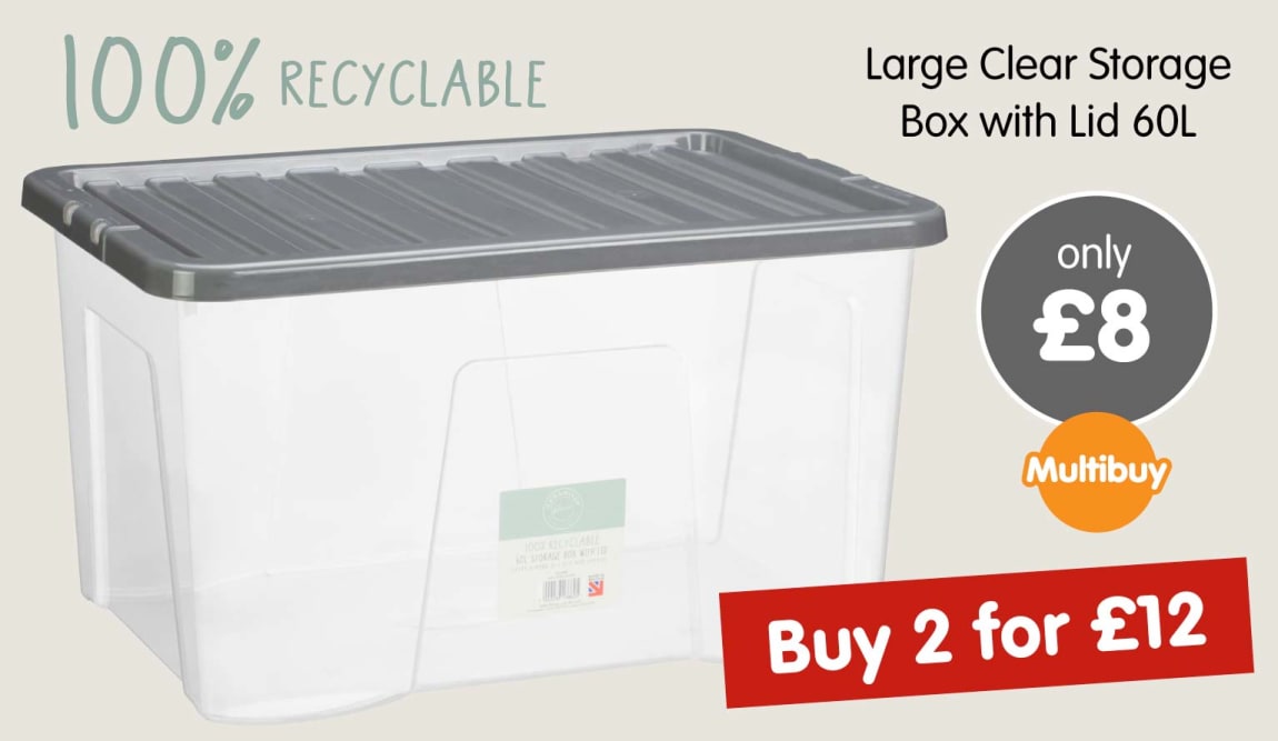 Save on Plastic Storage at B&M.