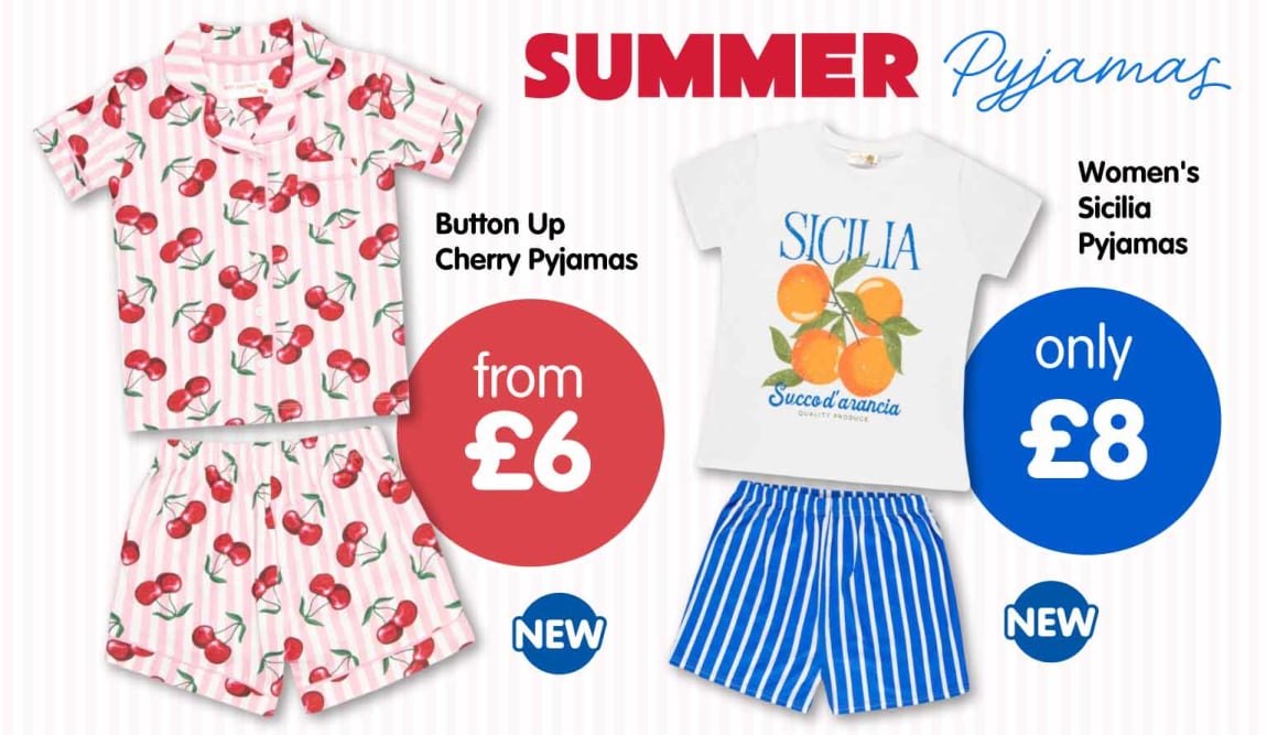 B&M Summer Clothing & Footwear.