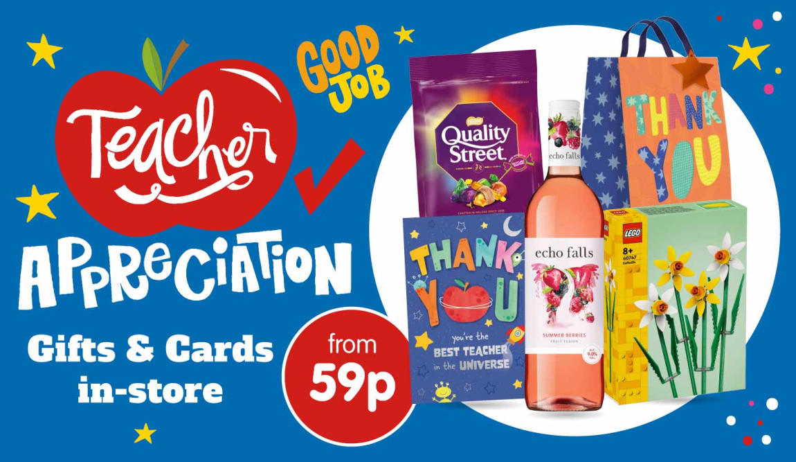 Thank you Teacher with B&M.