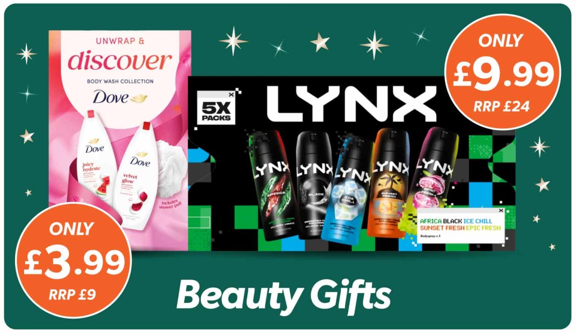 Save on Lynx and Dove Gifts at B&M.